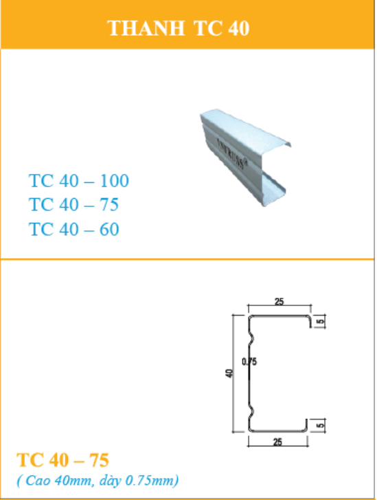 Mua cầu phong TC4075 thép siêu nhẹ VNTRUSS