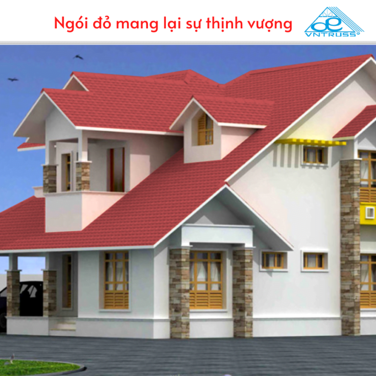 Ngói màu đỏ truyền thống mang đến vẻ đẹp tươi mới