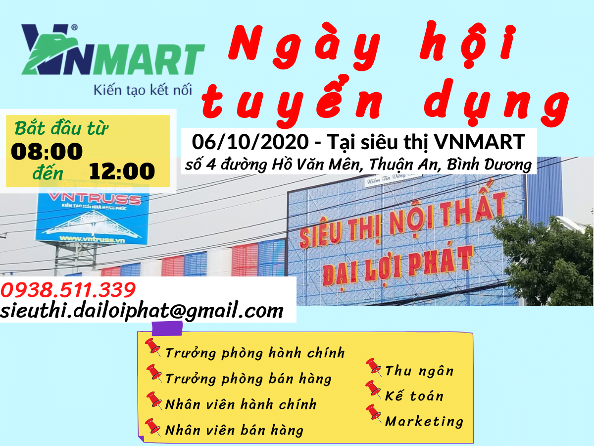 NGÀY HỘI TUYỂN DỤNG TẠI SIÊU THỊ VNMART BÌNH DƯƠNG