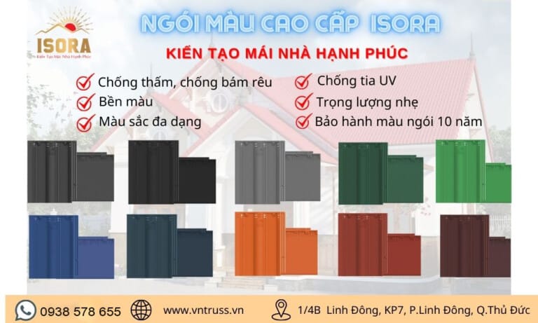 Ngói màu cao cấp Nhật Bản Isora