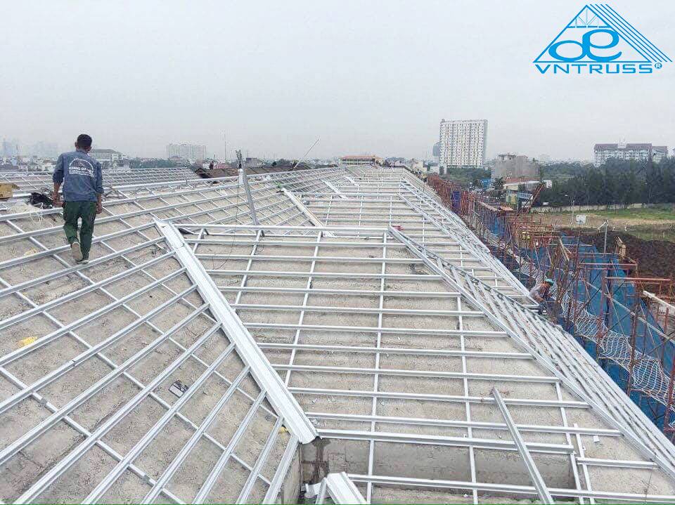 Kết cấu mái bê tông lợp ngói Khu dân cư Cityland Garden Hills Kết cấu mái bê tông lợp ngói Khu dân cư Cityland Garden Hills