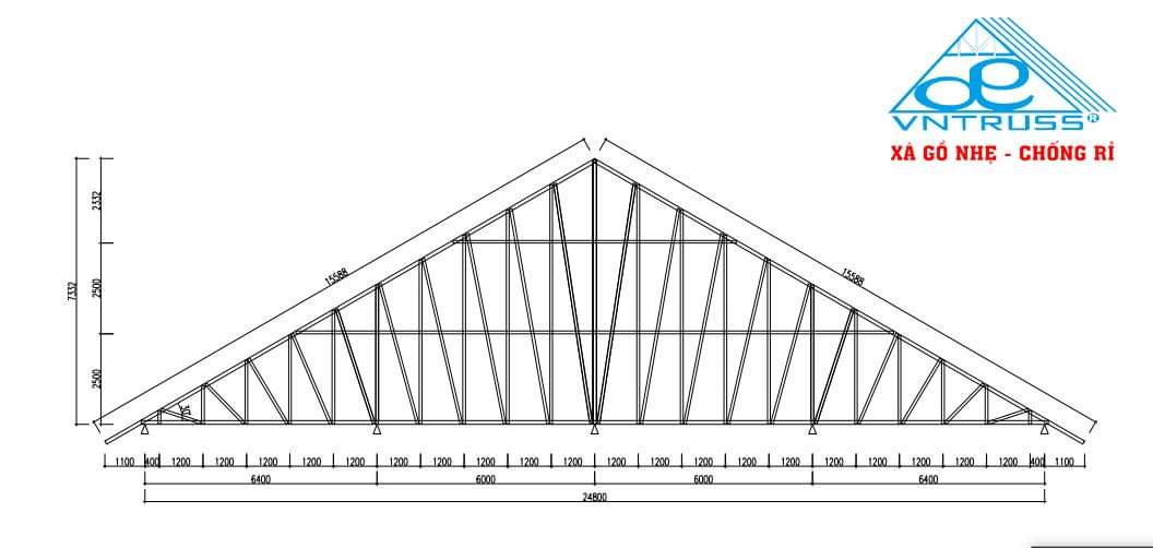 Khung Kèo Thép Lợp Ngói VNTRUSS Cho Mái Nhà Đẹp