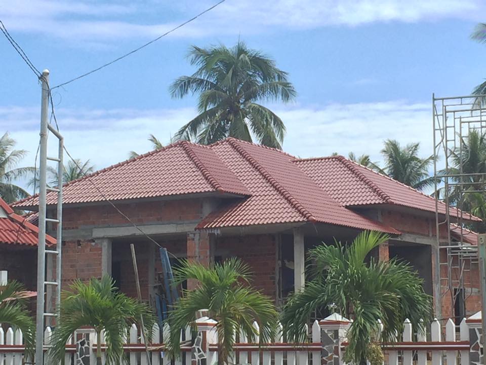 THI CÔNG MÁI NGÓI KHUNG KÈO THÉP SIÊU NHẸ VNTRUSS Ở BÌNH ĐỊNH THI CÔNG MÁI NGÓI KHUNG KÈO THÉP SIÊU NHẸ VNTRUSS Ở BÌNH ĐỊNH