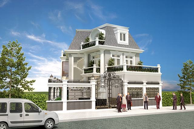 Biệt thự kiến trúc phong cách cổ điển của Pháp đẹp Biệt thự kiến trúc phong cách cổ điển của Pháp đẹp