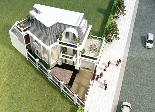 Biệt thự kiến trúc phong cách cổ điển của Pháp đẹp Biệt thự kiến trúc phong cách cổ điển của Pháp đẹp