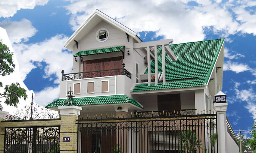 mẫu nhà lợp ngói màu ISORA mẫu nhà lợp ngói màu ISORA