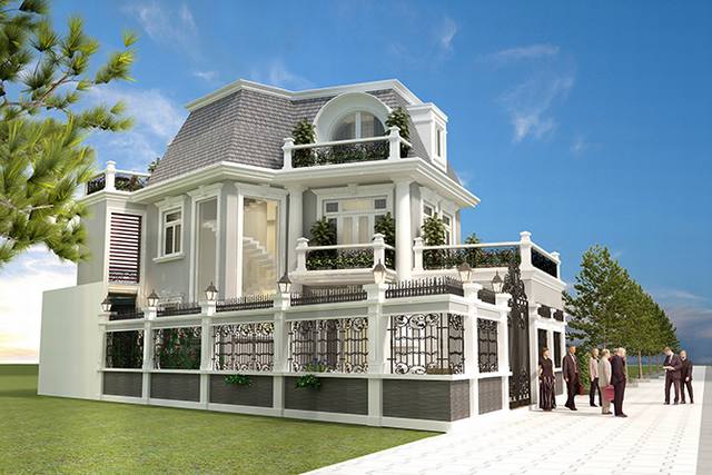 Biệt thự kiến trúc phong cách cổ điển của Pháp đẹp Biệt thự kiến trúc phong cách cổ điển của Pháp đẹp