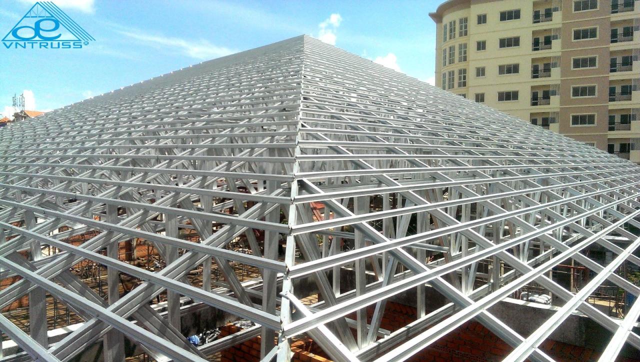 ƯU ĐIỂM HỆ GIÀN THÉP MẠ VNTRUSS® mái nhà lợp ngói đồng nai bình dương, tphcm