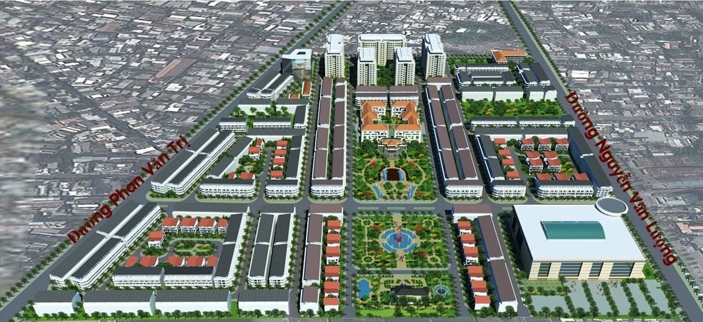 Kết cấu mái bê tông lợp ngói Khu dân cư Cityland Garden Hills