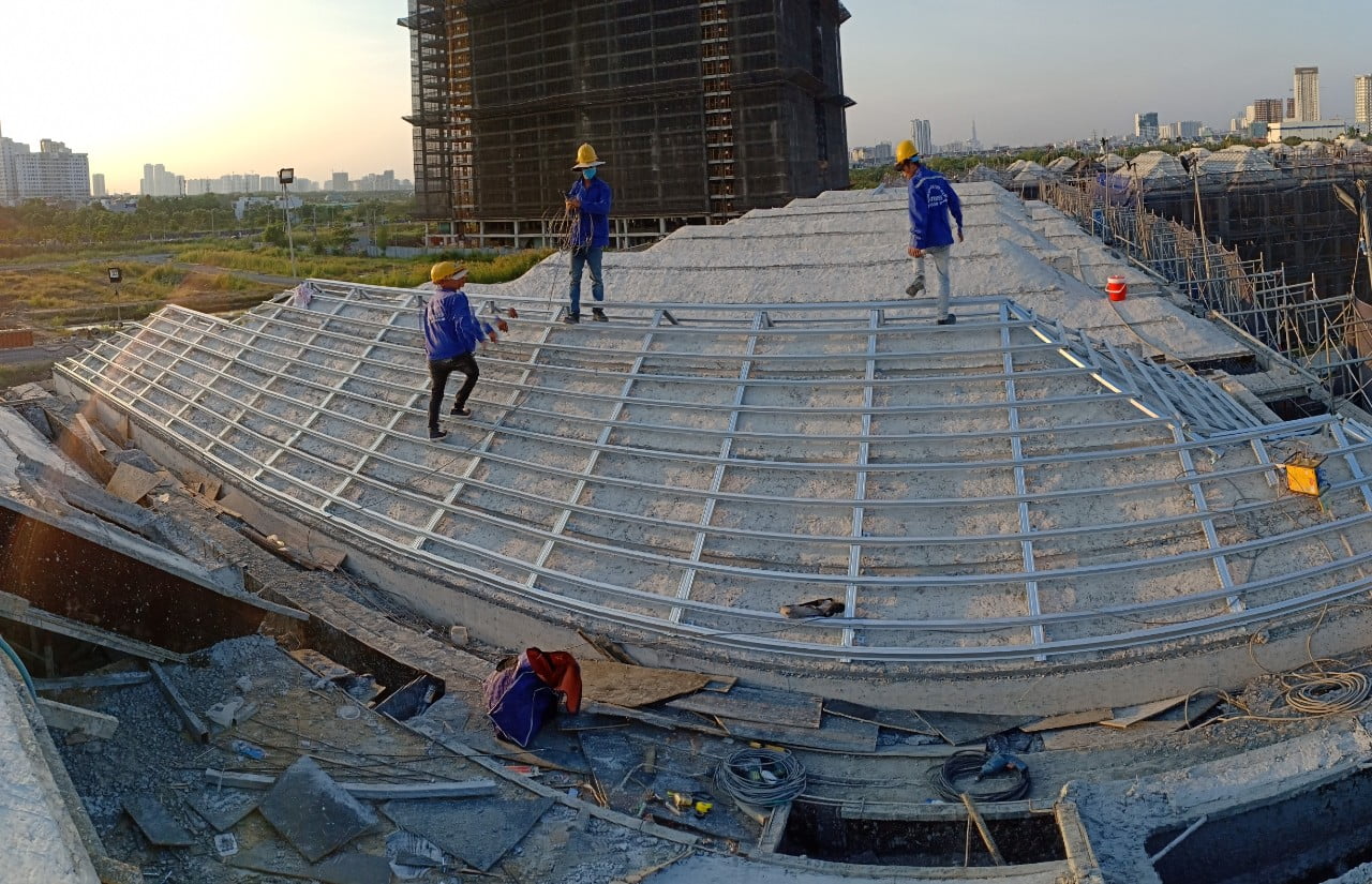 Green Star Quận 7 kết cấu vì kèo thép nhẹ vntruss cho mái bê tông lợp ngói Green Star Quận 7 kết cấu vì kèo thép nhẹ vntruss cho mái bê tông lợp ngói