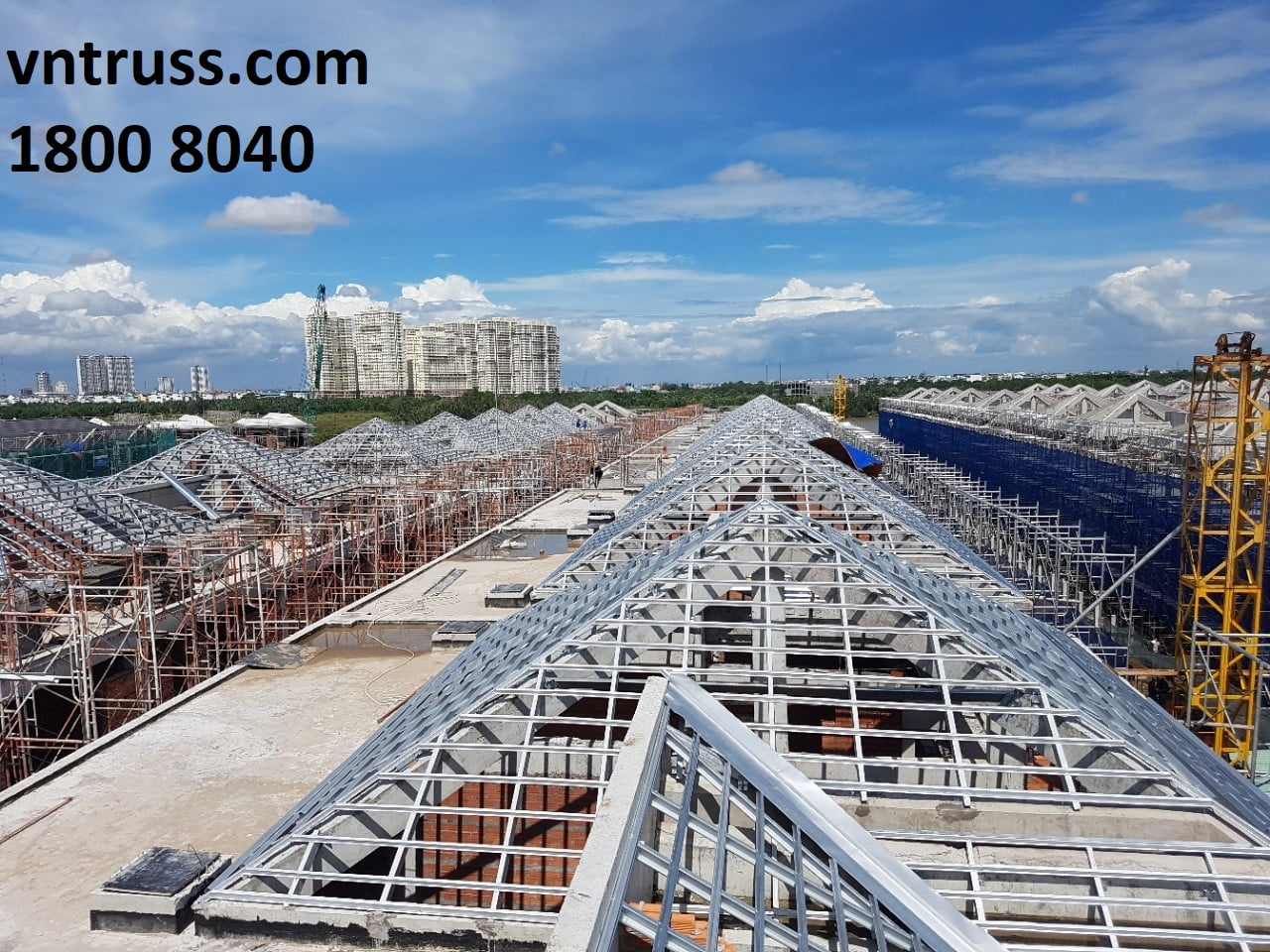DỰ ÁN LAVILA NHÀ BÈ-VÌ KÈO THÉP NHẸ VNTRUSS DỰ ÁN LAVILA NHÀ BÈ-VÌ KÈO THÉP NHẸ VNTRUSS