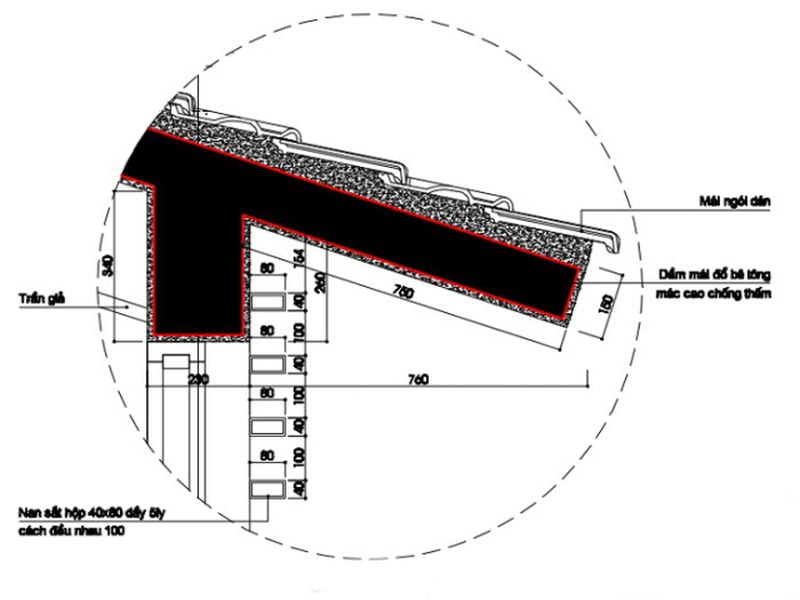 Mái bê tông dán ngói và những điều có thể bạn chưa biết Mái bê tông dán ngói và những điều có thể bạn chưa biết
