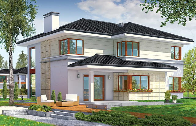 Màu ngói đen phù hợp khí hậu lạnh