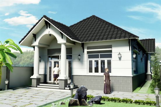 Mẫu nhà cấp 4 nông thôn đẹp hiện 3 phòng ngủ