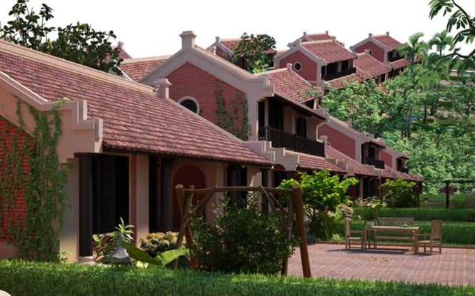 Những ngôi nhà lợp mái cấp 3 đẹp như thế này dường như rất hiếm gặp. Bạn phải về những làng quê còn nguyên nét quê, chưa pha nét phố mới có thể được ngắm nhìn.