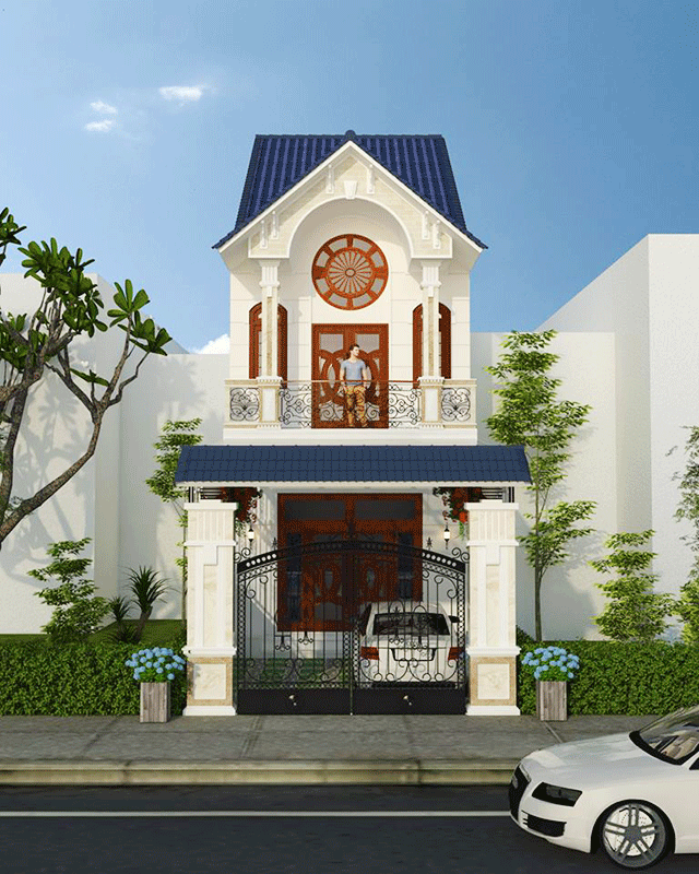 Ngôi nhà này gây ấn tượng với kiểu lợp mái rất khác lạ và độc đáo. Trông vừa sang trọng, lại quyến rũ đến không ngờ.