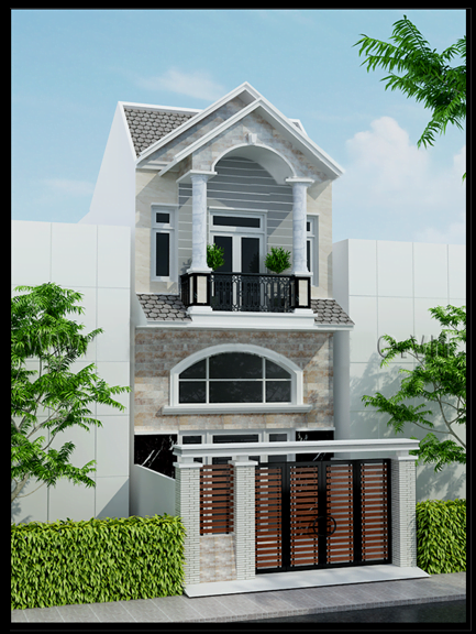 mẫu nhà mái ngói