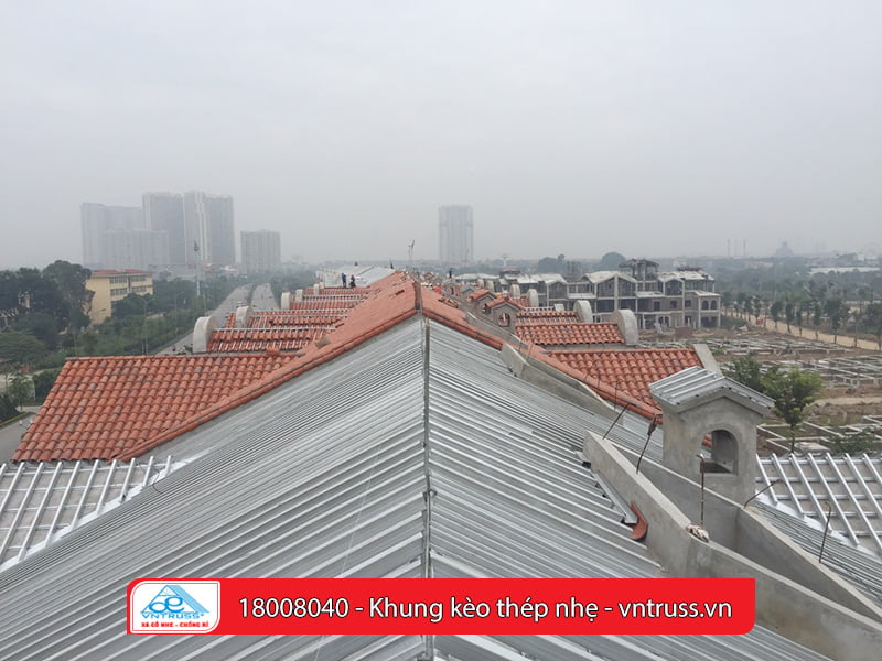 KẾT CẤU THÉP NHẸ VNTRUSS LỢP NGÓI ÂM DƯƠNG KHU ĐÔ THI NAM AN KHÁNH KẾT CẤU THÉP NHẸ VNTRUSS LỢP NGÓI ÂM DƯƠNG KHU ĐÔ THI NAM AN KHÁNH