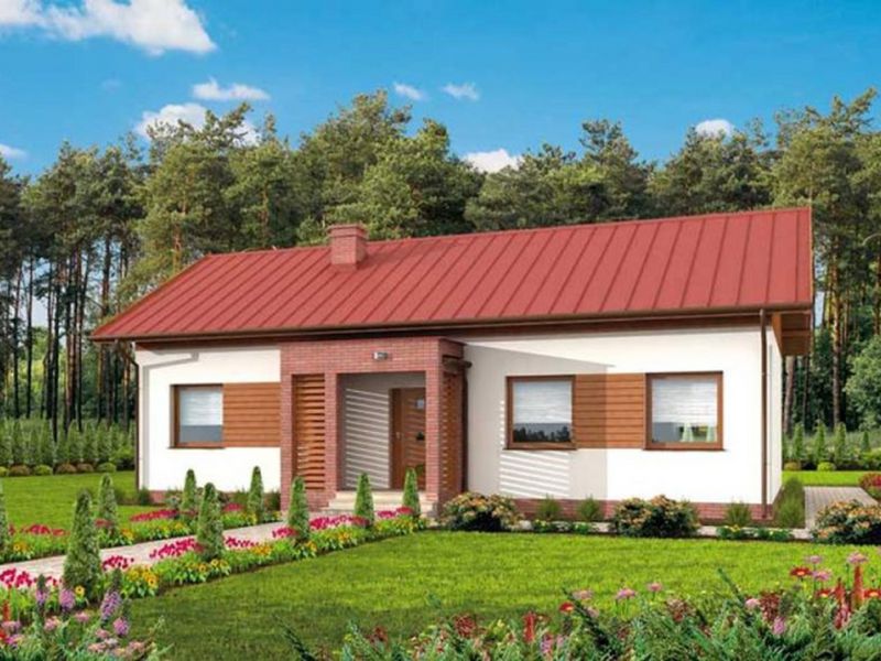 mẫu nhà cấp 4 mái tôn