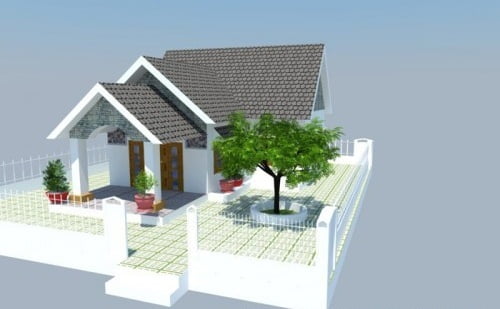 Nhà cấp 4 mái ngói Thái