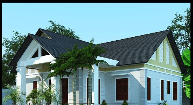 Biệt thự lợp ngói Biệt thự lợp ngói