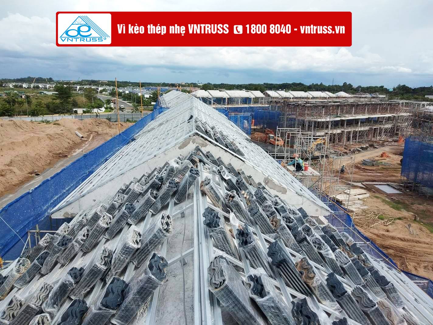 Dự Án SWANBAY LOTUS ĐẠI PHƯỚC- Dán Ngói hay Lợp Ngói cho Mái Đổ Bê Tông