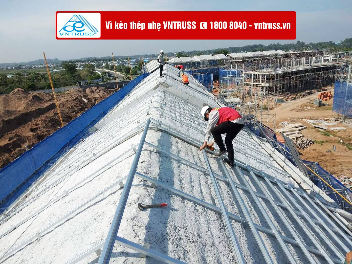 Dự Án SWANBAY LOTUS ĐẠI PHƯỚC- Dán Ngói hay Lợp Ngói cho Mái Đổ Bê Tông