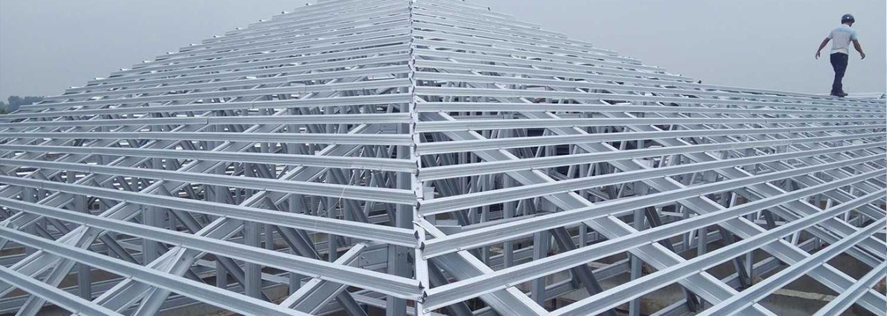 khung kèo thép lợp mái ngói siêu nhẹ VNTRUSS khung Kèo thép lợp mái VNTRUSS