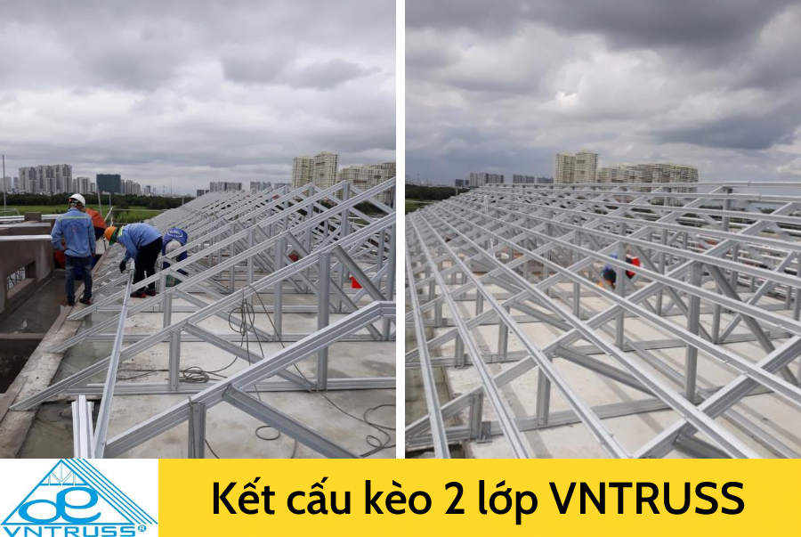 KÈO THÉP SIÊU NHẸ, CHỐNG RỈ VNTRUSS THI CÔNG DỰ ÁN LAVILA NHÀ BÈ KÈO THÉP SIÊU NHẸ, CHỐNG RỈ VNTRUSS THI CÔNG DỰ ÁN LAVILA NHÀ BÈ