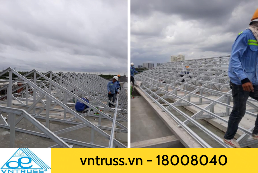 KÈO THÉP SIÊU NHẸ, CHỐNG RỈ VNTRUSS THI CÔNG DỰ ÁN LAVILA NHÀ BÈ KÈO THÉP SIÊU NHẸ, CHỐNG RỈ VNTRUSS THI CÔNG DỰ ÁN LAVILA NHÀ BÈ