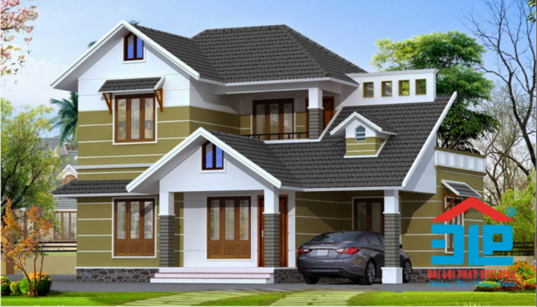 Thi Công Mái Thái Khung Kèo Thép Cường Độ Cao VNTRUSS Lợp Ngói