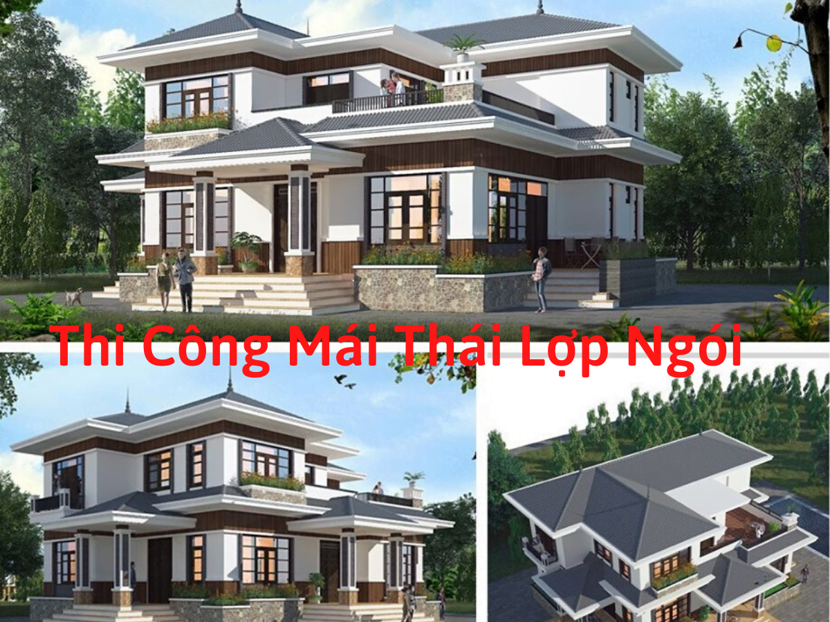 Thi Công Mái Thái Khung Kèo Thép Cường Độ Cao VNTRUSS Lợp Ngói Thi Công Mái Thái Khung Kèo Thép Cường Độ Cao VNTRUSS Lợp Ngói