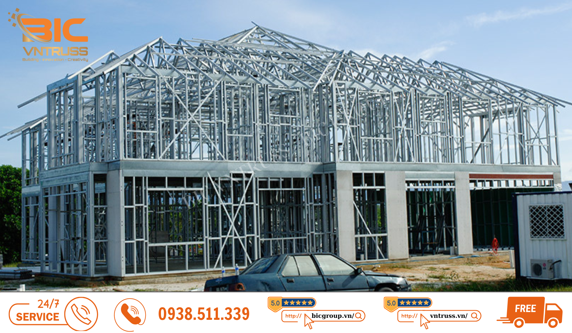 Thiết kế khung nhà thép lắp ghép ở Bic Group