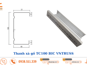 Ảnh minh họa thanh TC100 BIC VNTRUSS 1 Thông số kỹ thuật thanh TC100 Bic Vntruss