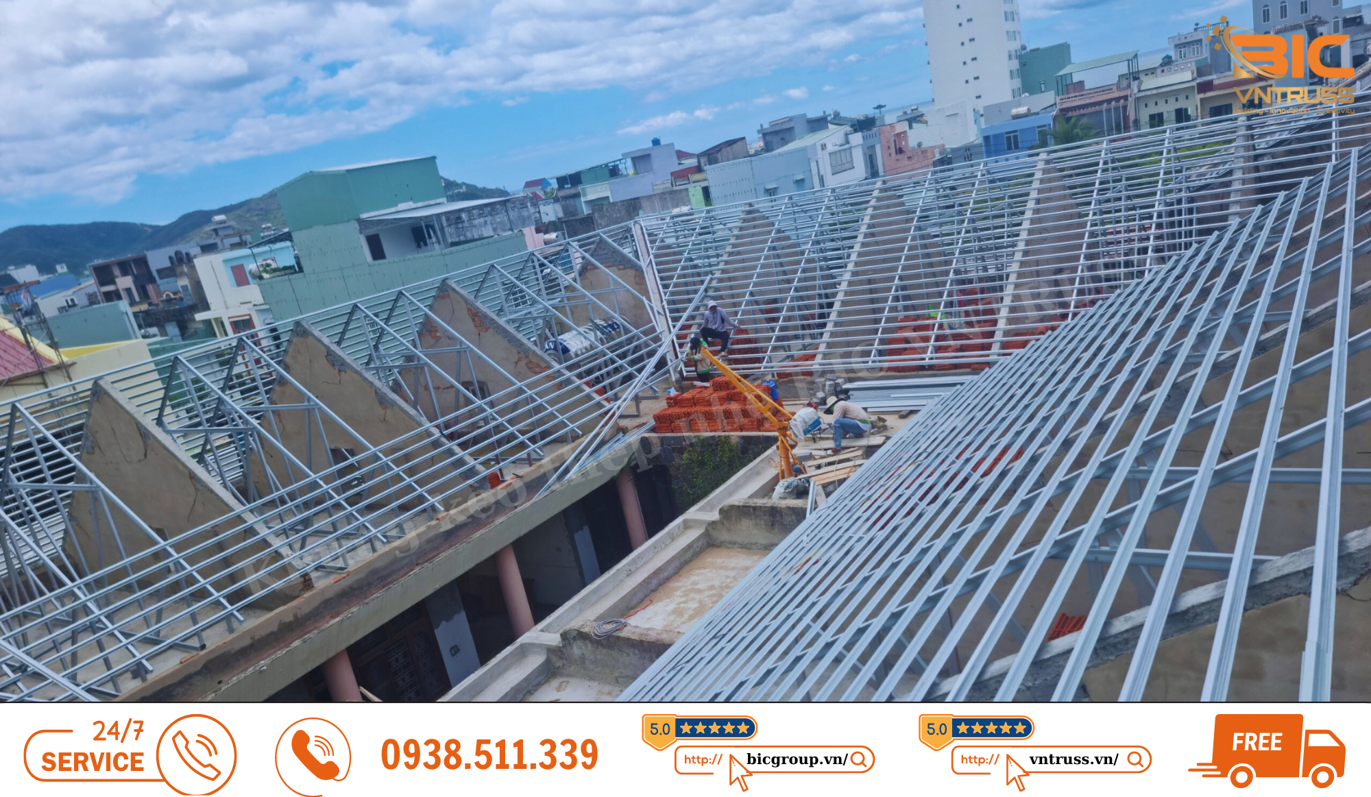 Kết cấu thép nhẹ thương hiệu Bic Vntruss sử dụng cho dự án