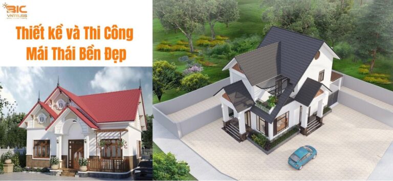 Hướng dẫn thi công khung kèo thép nhẹ BIC VNTRUSS cho nhà mái Thái ở Tây Nguyên