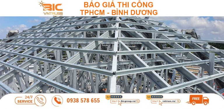 Thi Công Mái Ngói Kèo Thép Siêu Nhẹ Bic Vntruss Ở Hồ Chí Minh Và Bình Dương