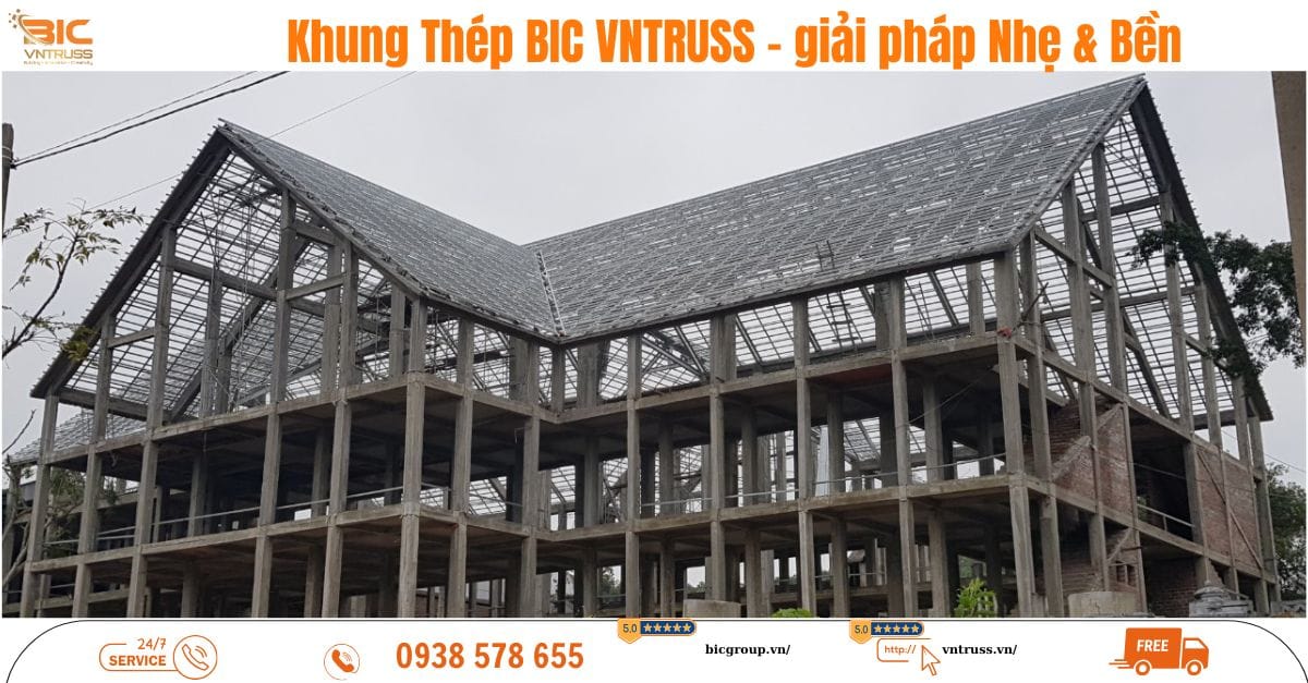 thi công mái ngói thi công mái ngói BIC VNTRUSS