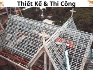 báo giá thi công mái ngói khung kèo thép nhẹ