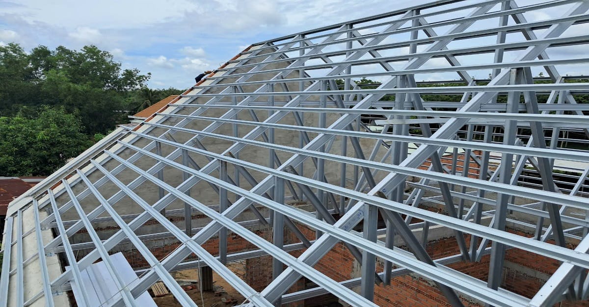 Kết cấu mái ngói hệ vì kèo 2 lớp được sử dụng rộng rãi