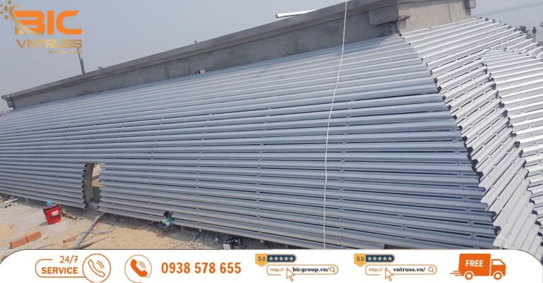 Hướng Dẫn Thi Công Khung Xương Thép Nhẹ BIC Lợp Ngói Đá Slate Lai Châu Trên Mái Bê Tông
