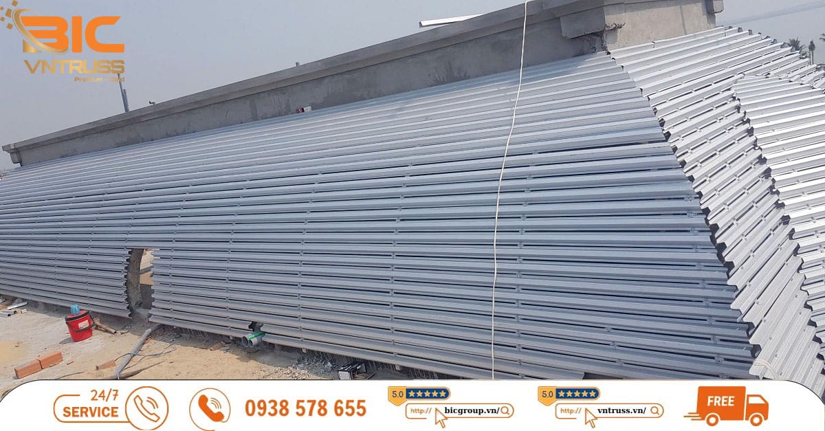 Hướng Dẫn Thi Công Khung Xương Thép Nhẹ BIC Lợp Ngói Đá Slate Lai Châu Trên Mái Bê Tông