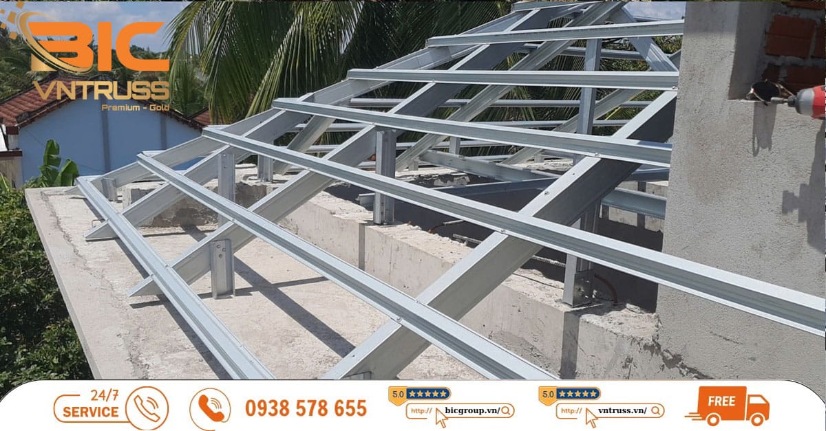 Lưu Ý Khi Thi Công Kết Cấu Mái Ngói Thép Nhẹ Không Thể Bỏ Qua