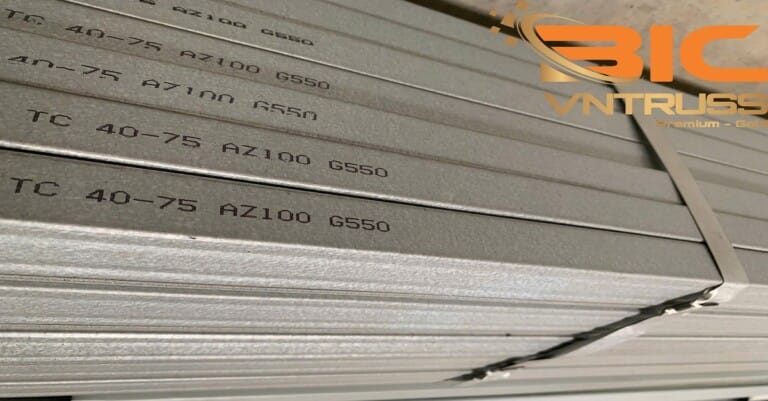 Thanh Cầu Phong TC40.75 Thép Siêu Nhẹ Mạ Nhôm Kẽm BIC VNTRUSS – Giải Pháp Hoàn Hảo Cho Mái Nhà