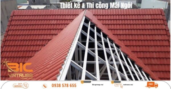 Kết cấu mái khung thép nhẹ BIC VNTRUS có tuổi thọ hơn 50 năm