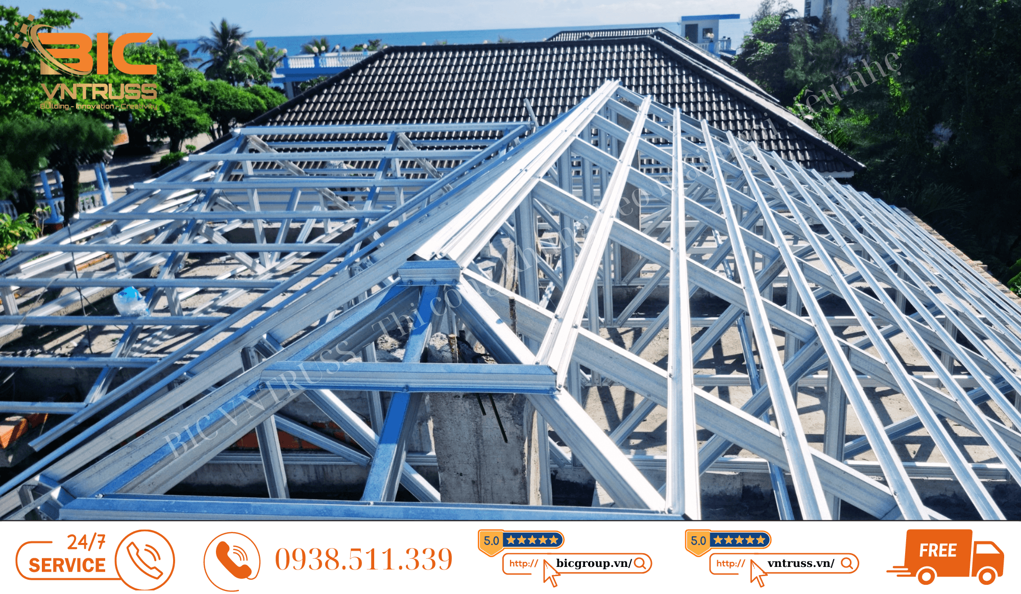 Xà gồ VNTURSS được mạ lớp chống rỉ