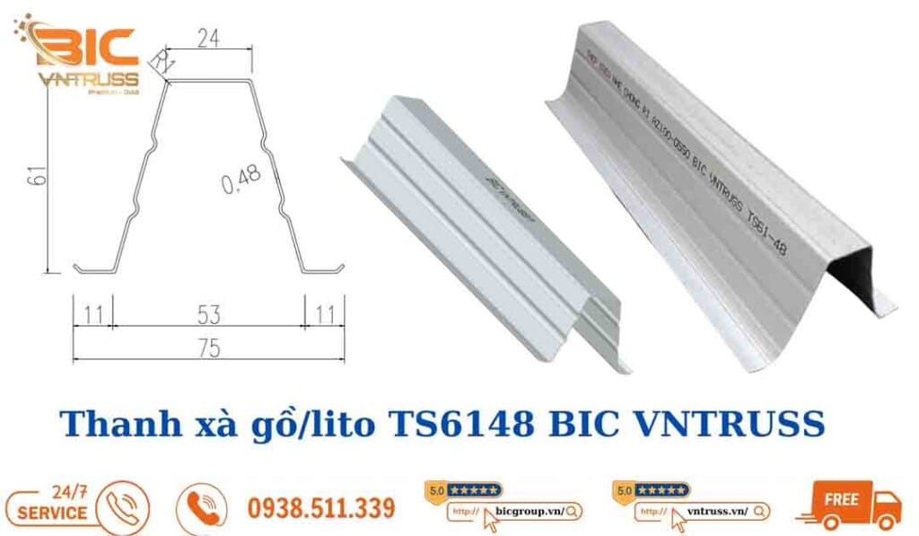 Xà gồ Omega thép mạ nhôm kẽm BIC VNTRUSS giá ưu đãi