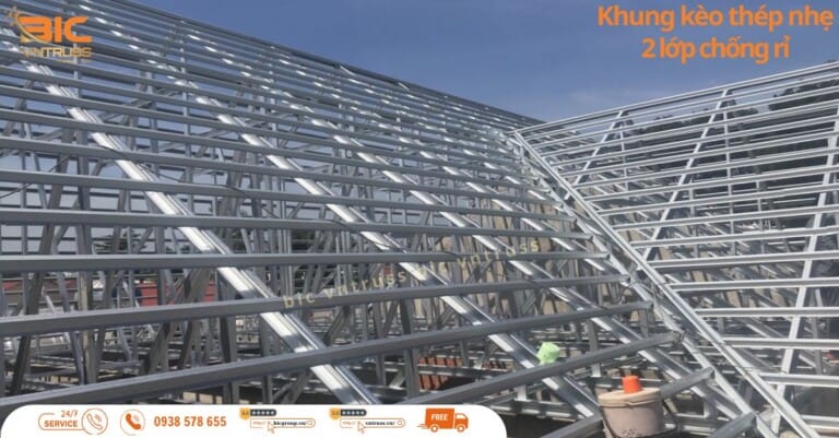 Hệ thống khung kèo 2 lớp: Giải pháp vượt trội cho mái nhà vững chắc
