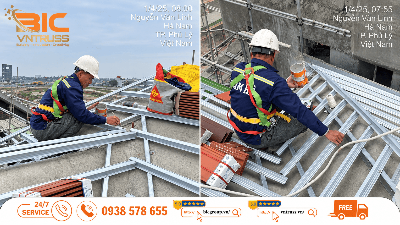 Thép nhẹ VNTRUSS bảo hành lớp mạ chống rỉ lên đến 20 năm