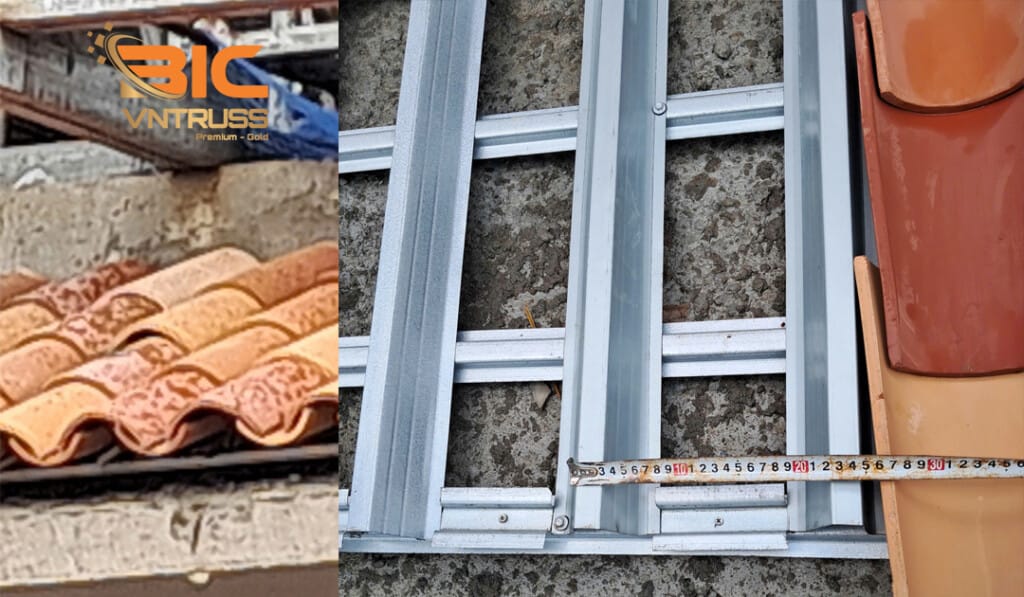 Khung thép nhẹ VNTRUSS cho mái ngói Địa Trung Hải